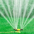 thumbnail image 4 of Neinkie Lawn Sprinkler, Automatic 360 Rotating Adjustable Garden Water Sprinklers Lawn Irrigation System Covering Large Area with Leak Free Design Durable 3 Arm Sprayer, Easy Hose Connection, 4 of 6