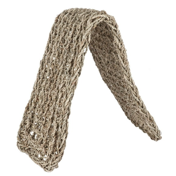 Phenofice 1Set Basking Bed for Bearded Dragon Khaki Curved Natural Fiber Hammock 7.9x5.7in
