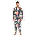 thumbnail image 3 of FORMRS Onesies Pajama for Adults Unisex Hoodie Winter Jumpsuit One Piece Sleepwear, Sizes S-2XL, Blue Apple Pattern, 3 of 7