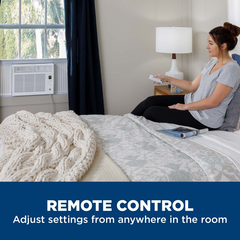 GE 5,000 BTU Window AC Unit For Rooms Up To 150 Sq Ft - Mechanical Controls, Easy Install Kit, White