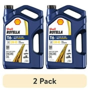 (2 pack) Shell Rotella T6 Full Synthetic 15W-40 Diesel Engine Oil, 1 Gallon
