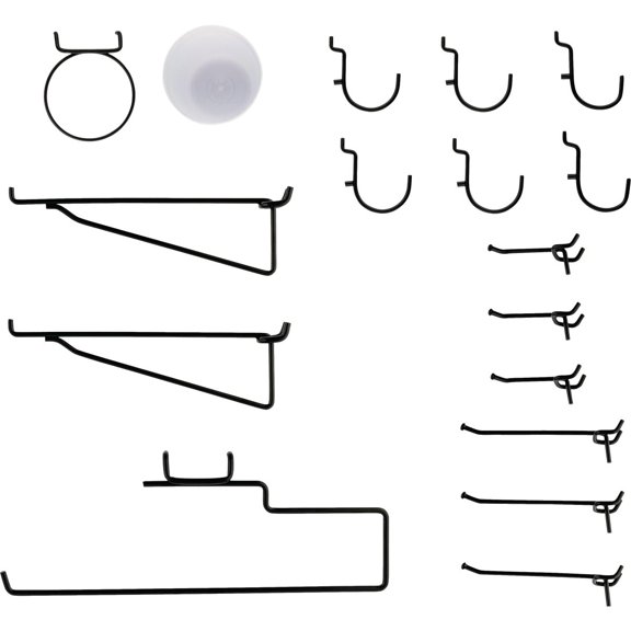National Hardware N900-003 BLK PegBRD Kit - Quantity 6 — Standard Mounting Hardware, Drop-In Replacement