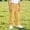 Yellow, variant on Trendfront Girls Casual Pants Summer Thin Lightweight Double Layer Gauze Home Wear Slacks Solid Color Soft Breathable Loose Fit Kids Long Trousers
