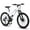 White, variant on Ambifirner 24 Inch Mountain Bike - Steel Frame - Shimano 21 Speed - Dual Disc Brakes and Front Suspension - MTB
