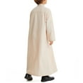thumbnail image 4 of Otqutp Muslim Clothes for Boys Middle Eas𝘁 Ramadan Kaftan Thobe Kids 𝗜slamic 𝗠oroccan Long Sleeve Robe Prayer Clothing, 4 of 8