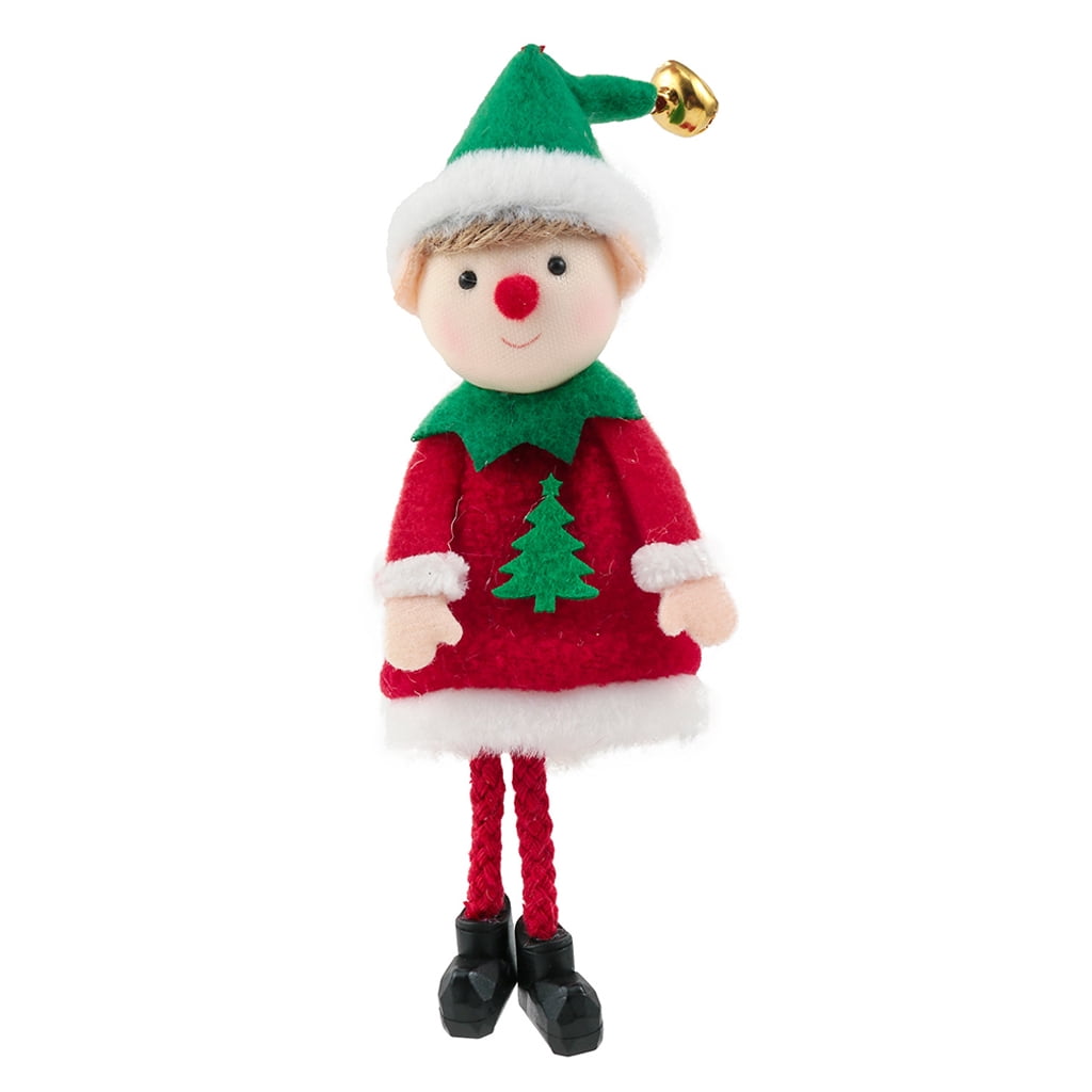 CHAOMA Plush Christmas Elves Toy Boy and Girl Elf for Doll Hanging