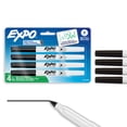 thumbnail image 1 of EXPO Dry Erase Markers, Low Odour Ink, Black, Ultra Fine Tip, 4 Count, 1 of 7