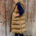 thumbnail image 2 of Patlollav Flash Picks 65% off Women Long Jacket Warm Pocket Hooded Coat Winter Sleeveless Down Parkas, 2 of 6