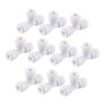 thumbnail image 5 of Uxcell 3 Way 1/4" T Type Push Fit Connect Fittings Quick Connector White 10 Pack, 5 of 5