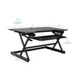 thumbnail image 3 of Rocelco 40" Mobile Large Height Adjustable Standing Desk BUNDLE - Rolling Sit Stand Up Dual Monitor Riser - Gas Spring Assist Computer Workstation - Retractable Keyboard Tray - Black, 3 of 8