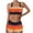 Orange, variant on Wyobmus Womens Plus Size Bikini Swimsuits Criss Cross Straps 2 Piece Swimwear Printing Padded Tube Swimsuit Boyshorts Bathing Suits S-5Xl Black