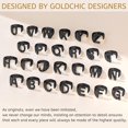 thumbnail image 3 of HAHDAXIA Gold Bold Initial Letter Open Ring Adjustable, GoldChic Jewelry Women Statement Rings Personalised Engraved Womenu2019s Signet Ring for Party, 3 of 7