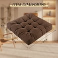 thumbnail image 4 of Meditation Floor Cushions, Thickened Floor Pillow for Adults, Large Square Pillows Seat Cushion for Tatami Living Room Yoga, Memory Sponge Block Added, 22x22 Inch, Black, 4 of 7