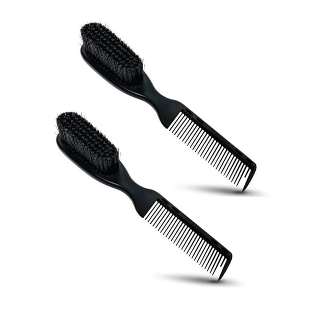 TRU BARBER PRO Cepillo de decoloración 2PCS Bundle Barber Fade Brush Cepillo de limpieza para cortaúñas Cepillo de barba