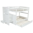 thumbnail image 6 of Harper & Bright Designs Full Over Full Bunk Bed with Twin Size Trundle for Bedroom, White, 6 of 7