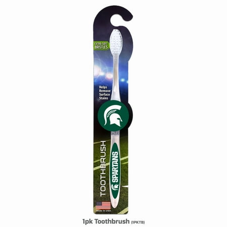Michigan State Spartans NCAA 1 Pack Toothbrush - White