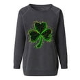 thumbnail image 4 of ZHYou Womens T-Shirts Valentine's Day Loose Fit Long Sleeve St. Patrick's Day Printed V-Neck Casual Soft Spring Summer Shirts,Black,Pink,Red,Gray,Khaki,S,M,L,XL,2XL ,3XL,Dark Gray,2XL, 4 of 5
