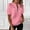 Pink, variant on Oversized Tshirts Gauze Shirts for Women's Casual Crew-neck Zipper Pullover Short-sleeved Top Navy M