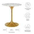 thumbnail image 5 of Modway Lippa 28" Round Terrazzo Dining Table in Gold White, 5 of 7