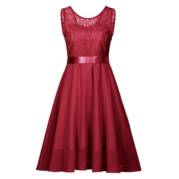 Odeerbi Dresses for Women 2025 Wedding Guest Dresses Erogenous Zipper Lace Off Shoulder Sleeveless Round Neck Dress Princess Mini Dress Red