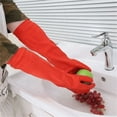 thumbnail image 5 of Household Rubber Gloves, Kitchen Dishwashing Latex Gloves, 21.5 Inches Long, Medium Size, for Cleaning and Washing Dishes, Red, by FAJHHA, 5 of 7