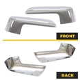 thumbnail image 4 of Kojem Mirror Covers for Chevy Silverado 1500 2019-2024 Pickup Chrome Top Half Outer Rearview Wing Mirror Cap ABS Plastic, 4 of 9