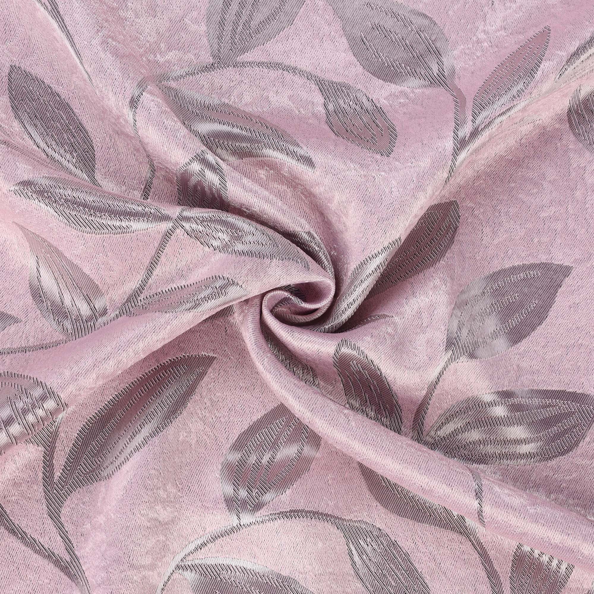 Superior Blackout Leaves Curtains Set of 2, Light Filtering Grommet Curtain Panel Set, Blush, 52"W x 108"L