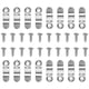 thumbnail image 1 of Uxcell 100Pcs Sujetadores de Botones Giratorios para Marcos de Fotos 100Pcs Tornillos Clip de Respaldo para Colgar Imágenes, Plateado, 1 of 6