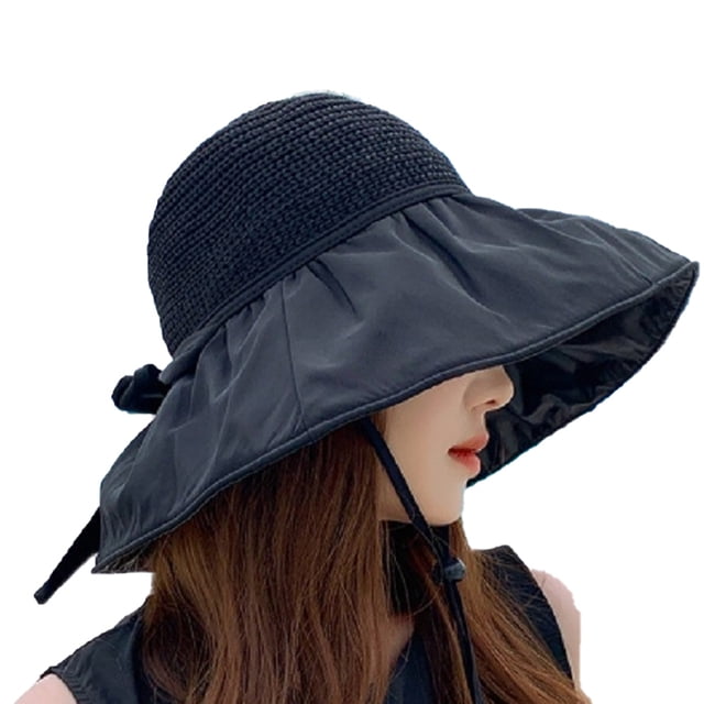 Sombreros de malla para el sol para mujer, ligeros, plegables, para playa, con ala ancha, sombrero de pescador