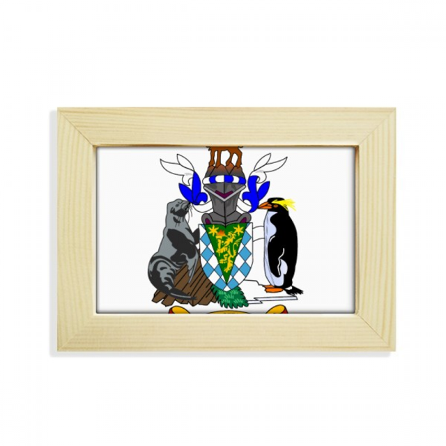 Sgssi Europa emblema nacional Escritorio de madera Arte Pintura 5x7 pulgadas marco de foto foto