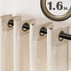 thumbnail image 5 of Juego de cortinas Jinchan de lino, 229 cm de longitud, 2 paneles, color beige que filtra la luz, 5 of 9