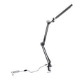 thumbnail image 2 of Lampe de Table Pliante, 10 Niveaux de Luminosité Réglage Multi-Angle Double Tête Lampe de Table LED Double Tête pour Hôtel pour Chambre pour École pour Bureau, 2 of 8