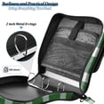 thumbnail image 5 of Haosy 3 Ring Zipper Binder with Shoulder Strap Waterproof Trapper Keeper 2 Inch D-Ring 500 Sheets Capacity, Green Gingham Pattern, 5 of 8
