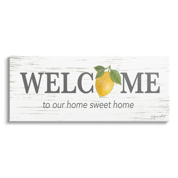 Stupell Welcome Sweet Home Country Lemon Food & Beverage Painting Gallery Wrapped Canvas Print Wall Art