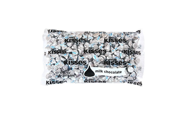 Kisses Milk Chocolate Candy Silver Foil, 4.1 lb Online Only by Hershey's Kisses