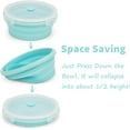 thumbnail image 5 of Silicone Collapsible Food Storage Containers/Storage Bowls with Lids – Set of 4 Round Silicone Lunch Containers – Microwave and Freezer Food Containers (Blue), 5 of 9