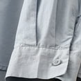 thumbnail image 3 of WREESH Women's Summer Button Down Shirts Casual Solid Color Retro Comfort Regular Long Sleeve Fashion Tops for Women' Button Shirts Blue, 3 of 6