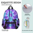 thumbnail image 5 of Purple Blue Tie Dye Spiral Pattern Backpack for School,Cute School Bag,Schoolbag with Adjustable Shoulder Straps & Padded Back,15.25"x11.5"x5.25", 5 of 5