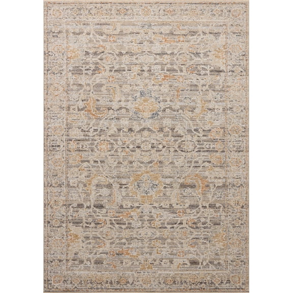 Loloi Milena Charcoal / Apricot 4'-0" x 6'-0" Area Rug