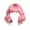 Pink, variant on White Europe Style Short Curly Wig With Bangs For Daily Party Wearing