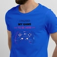 thumbnail image 2 of Greenyef Graphics I Paused My Game to Be Here Video Gamer Gift for Men Teenagers Gaming Funny Graphic T-Shirt Style-41 (Royal Blue, Large), 2 of 6