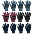 thumbnail image 2 of Yacht & Smith 12 Pair Of Mens Womens Stretchy and Warm Assorted Design Winter Gloves, 2 of 2
