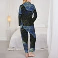 thumbnail image 5 of Disketp Pajamas Set Long Sleeve Sleepwear Womens Button Down Nightwear Pj Sets-Shambhala Cat, 5 of 9
