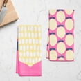 thumbnail image 3 of RITZ Waffle Microfiber Kitchen Towel, 2-Pack Set – Lemons – Vibrant Pink & Yellow Citrus Motif Absorbent Dish Cloths 18" x 28" – 80% Recycled Polyester – Eco-Friendly, Lint-Free, Machine Washable, 3 of 5