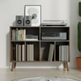 thumbnail image 4 of Cozy Castle Record Player Stand, Turntables Stand with Vinyl Record Storage Holds up to 350 Albums, Record Stand Table for Bedroom, Living Room, Office, Brown, 4 of 9