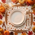 thumbnail image 4 of Sm:)e Maple Leaves Pumpkin Fall Cloth Napkins Set of 6 Reusable Dinner Napkins, Washable Table Napkin for Wedding/Holiday Party/Baby Shower 18"x18", 4 of 6