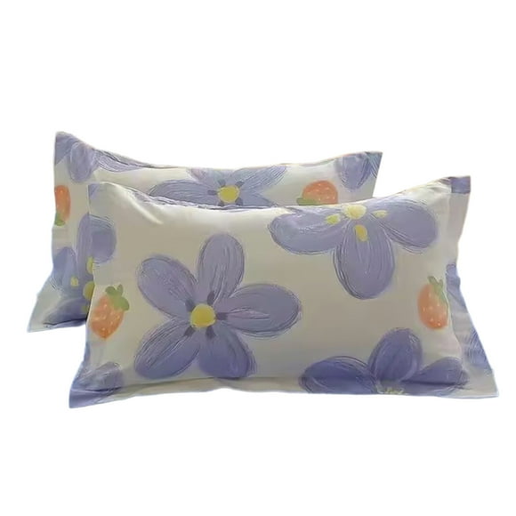 Pillows Standard Size Set of 2,2 Piece Standard Pillow Shams, Soft Breathable Pillowcase Covers for Farmhouse Style