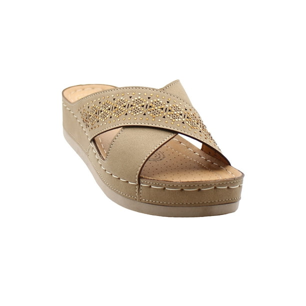 SANDALIAS CASUALES DE MUJER TOPO SINTETICO MARCA LEON 913