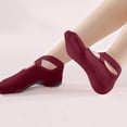 thumbnail image 4 of Babcutegg Pilates Socks for Women Comfortable and Breathable Gym Wear with Straps Yoga Non-Slip Athletic Wear Womens Athletic Wear Red Size Free Size, 4 of 6