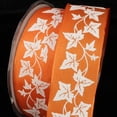 thumbnail image 2 of The Ribbon People Orange and Spring White Print Wired Craft Ribbon 1.5" x 27 Yards, 2 of 2